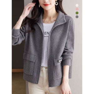 [비바로그]  아몬 투웨이 니트 집업 가디건