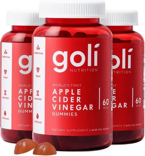 <b>골리뉴트리션</b> 애플 사이다 비니거 Apple Cider Vinegar 구미젤리 60정x3개