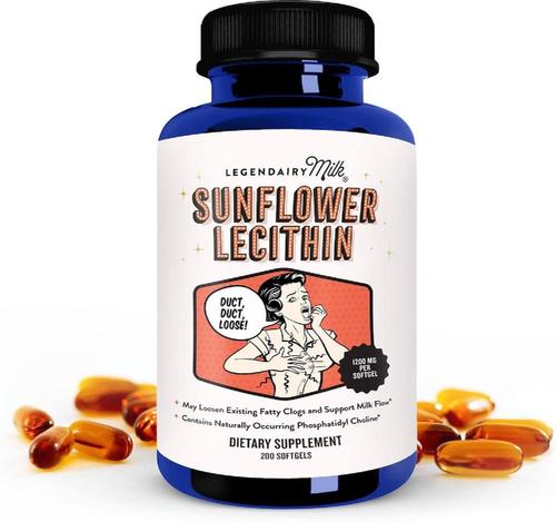 레전더리밀크 해바라기 레시틴 <b>Sunflower Lecithin</b> 1200mg 캡슐 200정