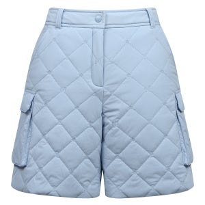 여성 패딩 퀼팅 하프 팬츠 L21E4PM282_BL