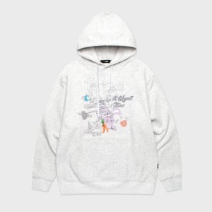 [엘엠씨] DOODLE DRAWING HOODIE light heather gray
