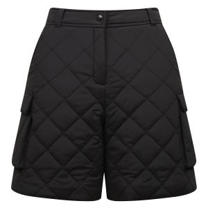 여성 패딩 퀼팅 하프 팬츠 L21E4PM282_BK