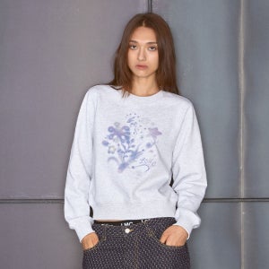 [엘엠씨] WM BLURRING FLOWER SWEATSHIRT light heather gray