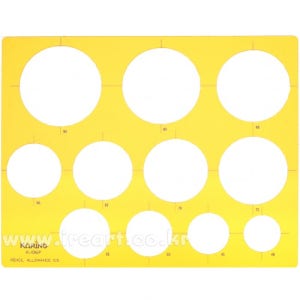 13600 코링 템플레이트 K-106 (대형원형정규) 327x290mm