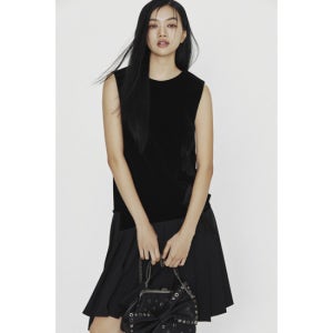 [럭키슈에뜨][LUCKY CHOUETTE][Holiday Edition] Velvet MIX Midi Dress (black)(LFDAS25045BKX)