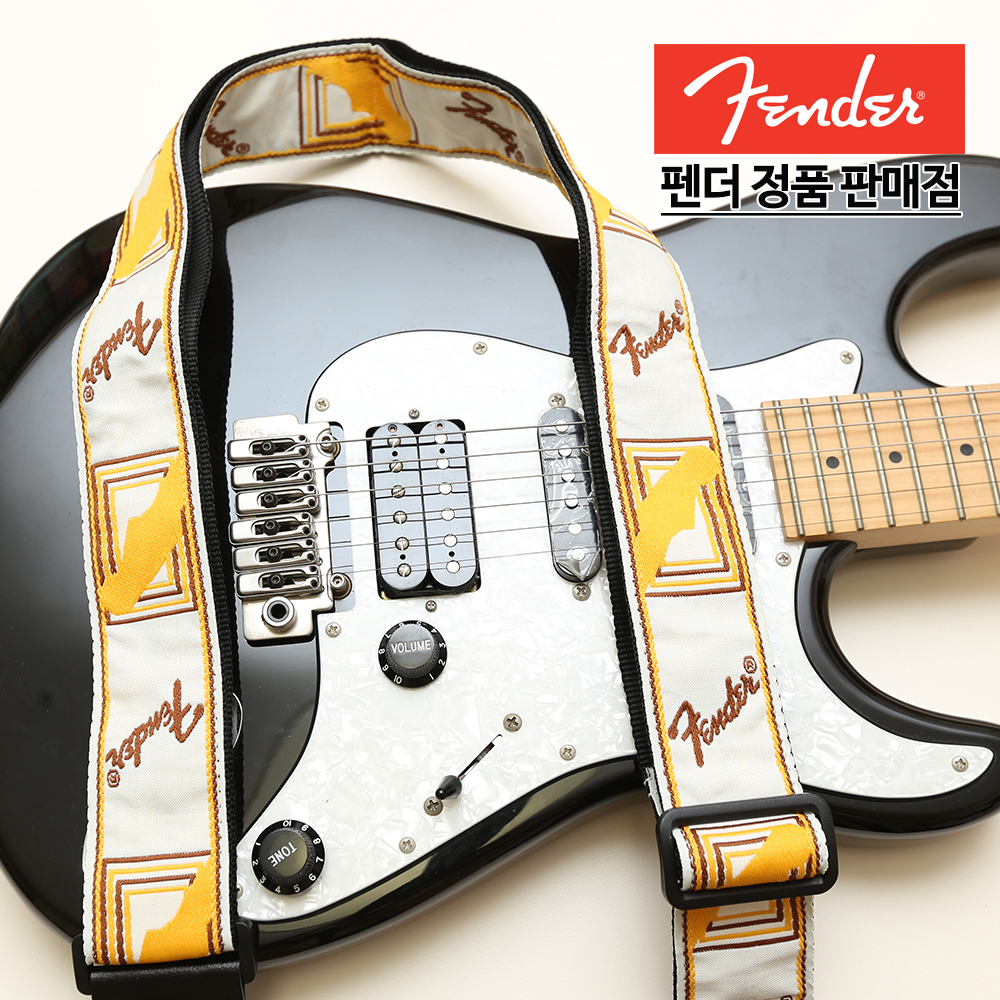 Fender 펜더 모노그램 기타스트랩 기타멜빵 WH BR YE