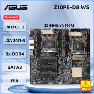 ASUS Z10PE-D8 WS EEB 서버 마더보드 듀얼 LGA 2011-3 Intel C612 PCH 4xPCIe 3.0 DDR4 512GB 지원 E5-2600 v4 CPU