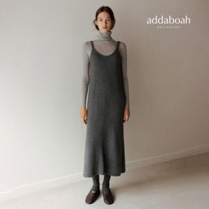 애드아보아 25FW 라쿤 울 블렌디드 니트원피스