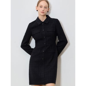 [쉬즈미스]  하이엔드 퀄리티 카라 트위드 원피스 (택가격: 498000원)