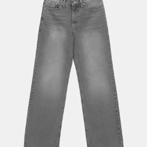 여성 청바지 데일리 스트레이트핏 그레이진 데님 사계절 팬츠 LIN074