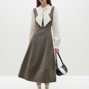 WD_Fake two piece bow dress