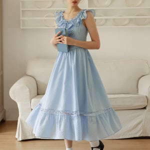 DD_Leaf frill two way dress