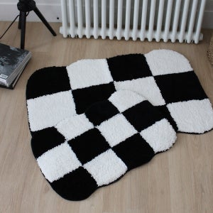 빅체커 발매트 미니 러그 욕실 현관 포인트 러그 60X90