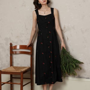 LS_Slim seaside beach dress