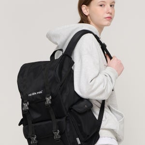 슬리크 포켓 후드 백팩 (블랙)