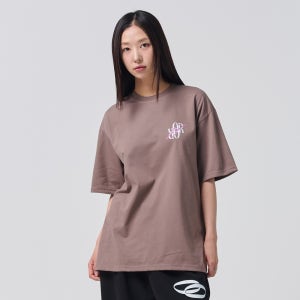 REVERSE OR 로고 오버핏 반팔 티셔츠 (모카)