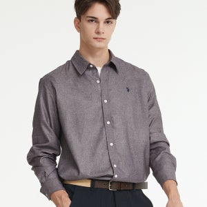 코튼 클래식 셔츠_그레이_남성