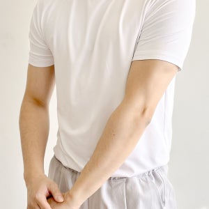 머슬핏 에어테크 빅사이즈 링클프리 무지 반팔티