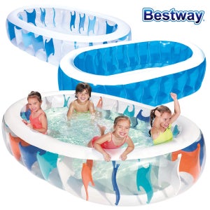 투명 타원 물놀이 풀장 BW 54066