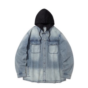 스톤워싱데님긴팔셔츠 블루 ITZ3YE31ABL