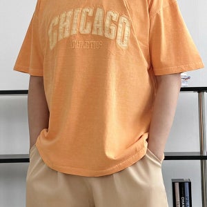 [2PACK] 피그먼트 시카고 자수 반팔티 (5color)