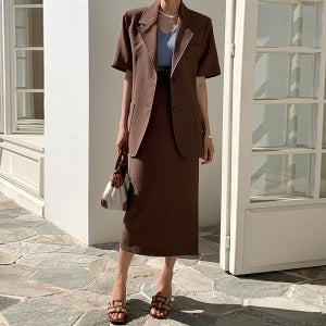 M. 디아 린넨 스커트 셋업[세트DJ463]