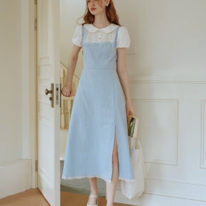 Cest_Baby doll fake two-piece dress