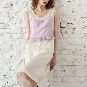 FRILL STRAP TOP_LILAC