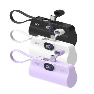 [1+1] 2in1 LED 도킹형 미니  보조배터리 5000mAh C타입 8핀 아이폰 휴대용 X13