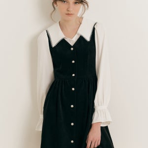 WD_White shirt fake two-piece dress