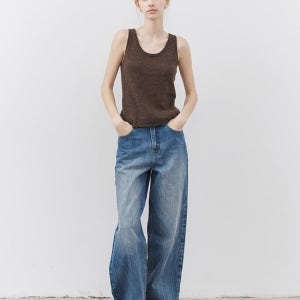 TG_Basic loose washed denim pants