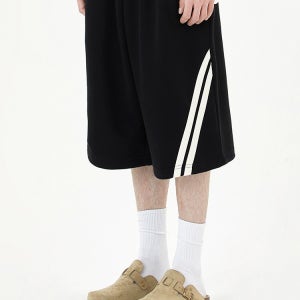 이지 트랙 와이드 버뮤다 쇼츠 팬츠_블랙 ULZT_4104