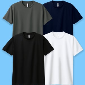 [4PACK] 에어쿨링 드라이 기능성 쿨론 무지 반팔 티셔츠