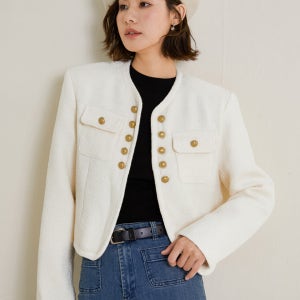 LS_Gold button celebrity jacket_IVORY