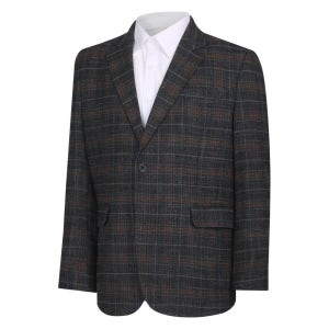 남성 중년 국내제작 간절기 글렌체크 투버튼 콤비자켓 SM-COA-74170-4