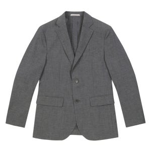 남성 린넨 혼방 히든 프린트 포인트 투버튼 자켓 그레이 (A0C925234)