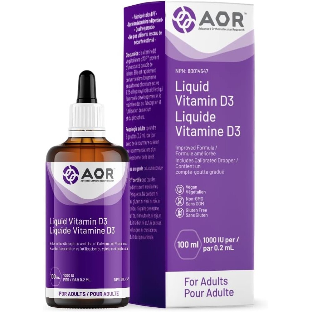 AOR - <b>비타민</b> D3 1000 IU 25mcg 100ml Vdrops