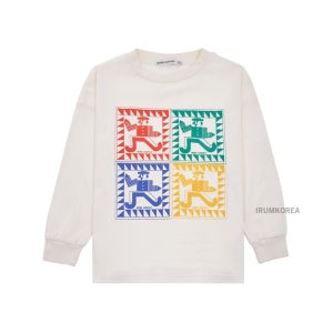 보보쇼즈 [라벨루쏘] FW25 아동 레인보우 미스터 티셔츠 B225AC020 199 (10-13)