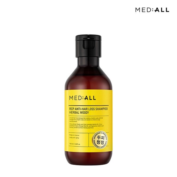 메디올 두피 청정 <b>탈모</b> 비듬 완화 약산성 샴푸 100ml 우디허발향