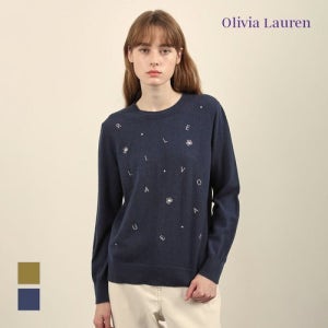 올리비아로렌 레터링 하프넥 풀오버VOCBL4W9351