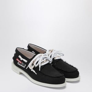 [마리아노] (MAN) 25/26FW Black fabric boat shoes LUM011200300001/XL_DSQUA-2124_600
