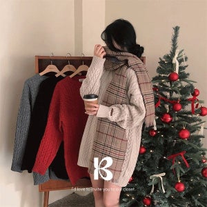 내일도착 미니원피스 [MADE/꾸안꾸]첫사랑 꽈배기 케이블 니트 원피스