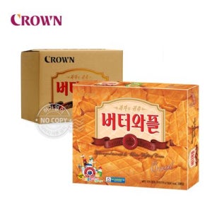 크라운 박스 버터와플 316g 10입 회사 사무실 간식
