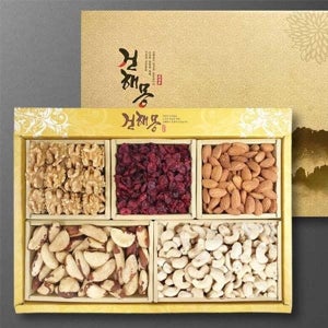 쇼핑의고수 프리미엄 넛츠 5종 선물세트 2호호두 130g / 건크랜베리 160g 아몬드 170g 브라질너트 270g 캐슈넛 210g