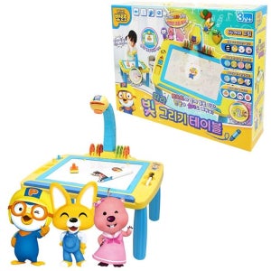 뽀로로 빛따라 그리기 테이블 보드판 그림 투시 한글 숫자 공부 장난감