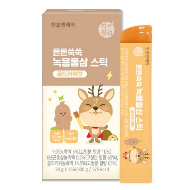 천호엔케어 튼튼쑥쑥 녹용홍삼 스틱 20g x 15포, 2개