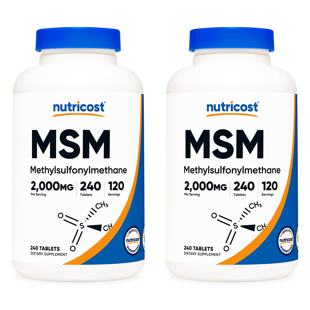 Nutricost MSM 뉴트리코스트 식이유황 2000mg 240타블렛 2팩  2개  240정