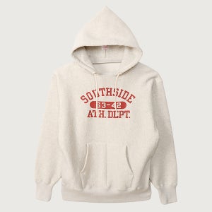 [챔피온] [True To Archives] 레귤러핏 애프터 기모 후드 티셔츠 Silver Grey x Maroon