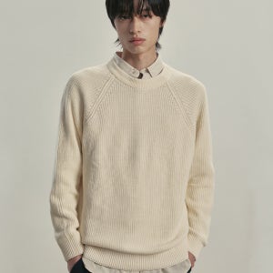 [니티드] [니티드X패션플래닛] 와플 라운드 니트 CREAM