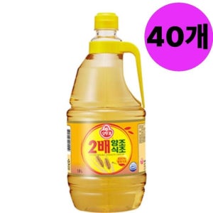 오뚜기 2배 양조 식초 1.8L X40개 식당 업소용 대용량